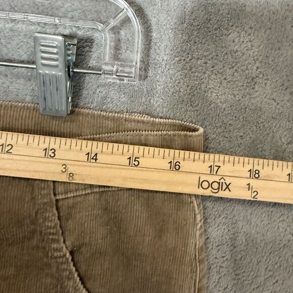 Y2K Vintage Lazer Jeans Corduroy Flare Pants 7 Low Rise Beige Tan Pockets 2000s - Picture 5 of 8